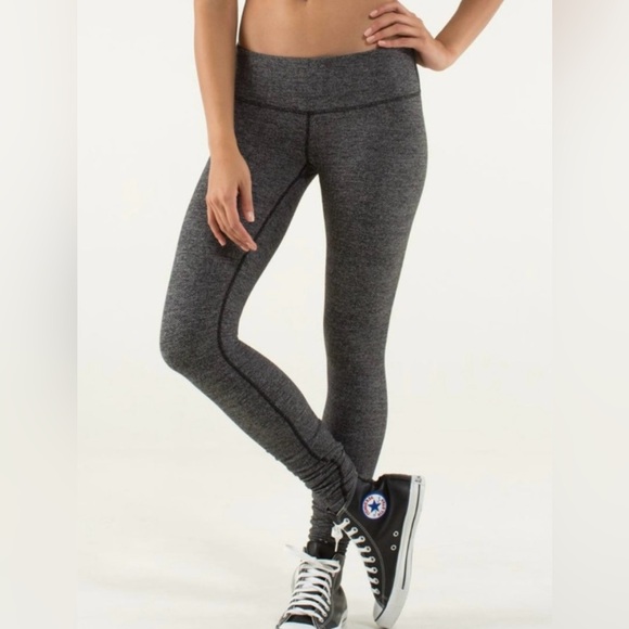 lululemon athletica Pants - Lululemon Wunder Under Low Rise Herringbone Full Length Leggings